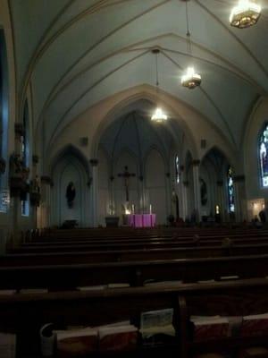 Inside th church