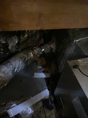 Missing duct work