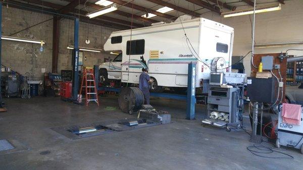 Closer look at their alignment equipment and my RV