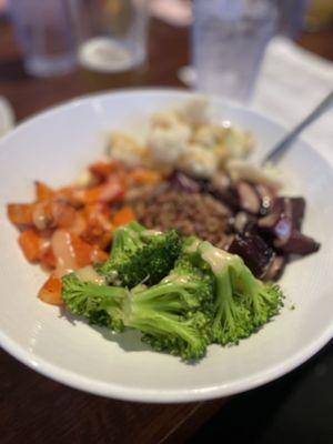 Herb roasted cauliflower bowl