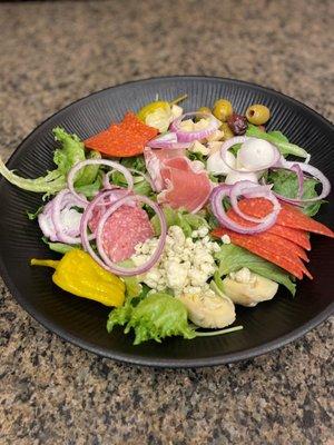 Our signature Gluttony & Graze salad.  It is like a charcuterie board in bowl.