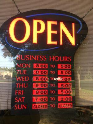 Our daily hours