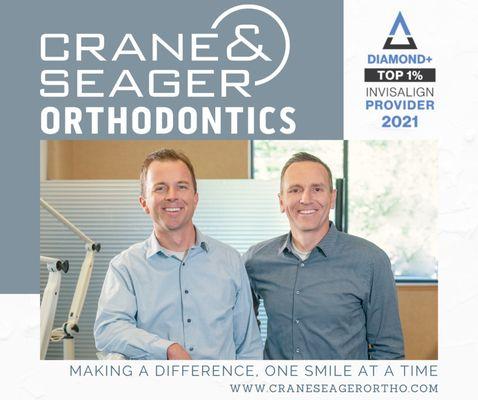 Drs. Crane and Seager are Diamond Top 1% Invisalign Providers for 2021!