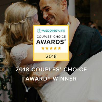 We've been honored to win Couples Choice award for the past 3 years