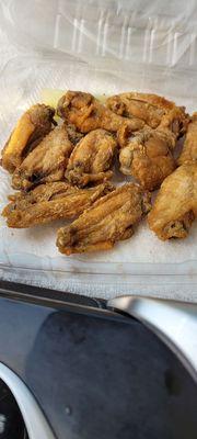 Fried chicken wings. At least I think  they are wings. No standards,  salmonella waiting to happen