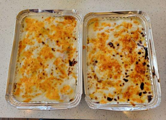 Baked Cod, Ham, & Cheese w/ Rice (3 stars) & Baked Sweet Corn & Pork Cutlet w/ Rice (3.5 stars)