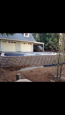 Retaining wall after photo