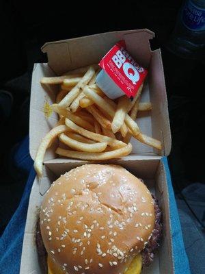 fries to go with quarter pounder with BBQ sauce to dipping