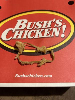 Deep-fried rubber band in my chicken