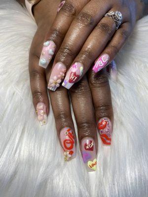 Valentine's Day nails by Melissa