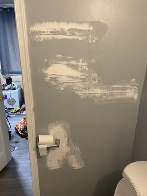 Damaged wall when arrived