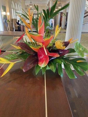 Amazing floral arrangement. Mahalo to Lanikai Wedding.