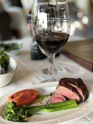 8 oz. 8 oz Filet Mignon* with Broccolini & Malbec Amalaya, Mendoza, Argentina 2017