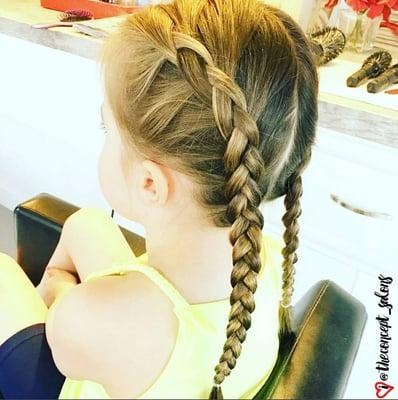 The cutest little fashionista braids.