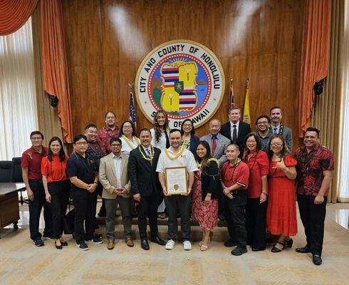 Rising Phoenix Jaycees' 40th Anniversary with Honolulu City Council members on 6-5-24