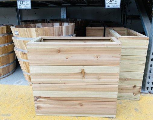 21" Wood  Deck Planters