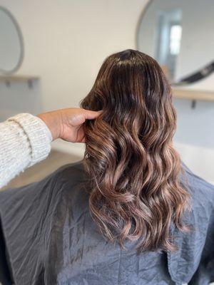 Caramel color balayage