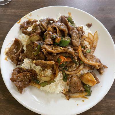 Mongolian Beef Over Rice