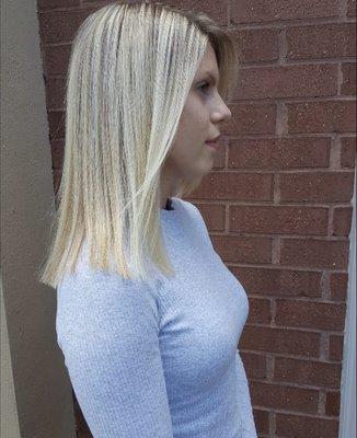 Creamy blonde done by Fatima