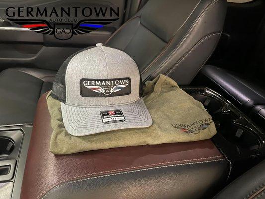 Some Germantown swag. This is a limited run, so be sure to inquire on your next service!