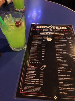 Menu & Midori Sour