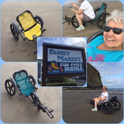 A collage of our morning on these fun bikes!