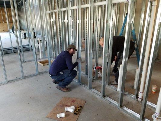 Working on the Plumbing at CT Valley Brewing