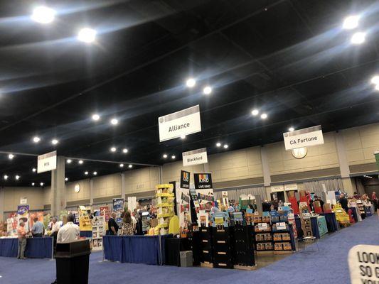 Inside convention center during trade show