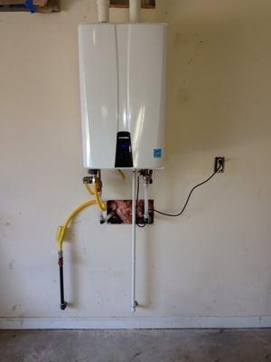 Tankless water heater install