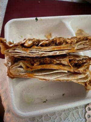 Pollo Asado Quesadilla.