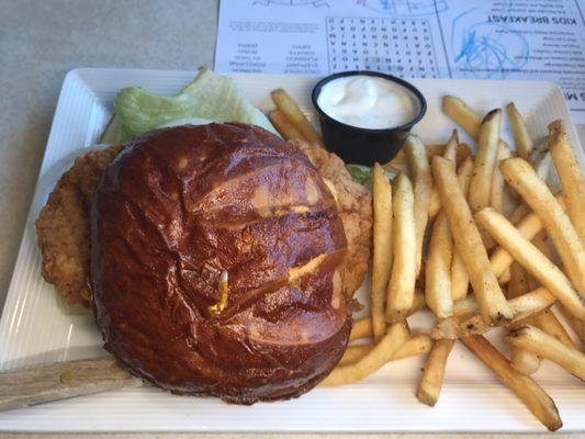 Southern Pork Fritter Sandwich