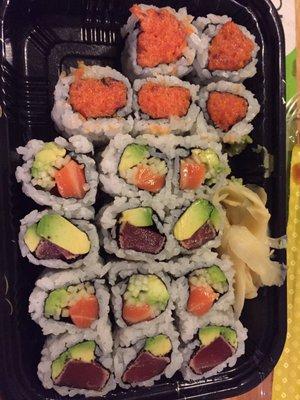 Spicy tuna, Alaska and pepper tuna. All 3 for like $8?