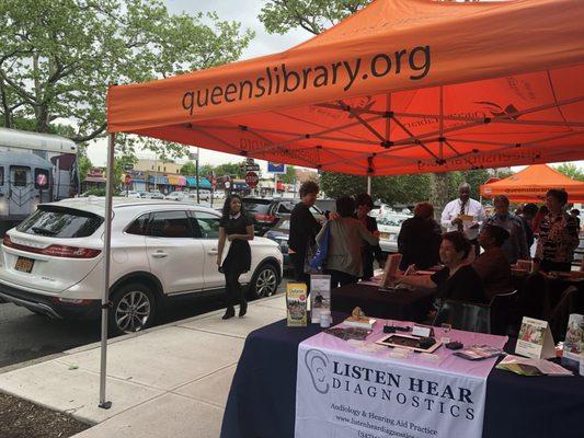 Biannually we attend the Queens Library Health Fairs in Flushing and Glen Oaks.