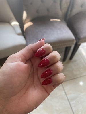 Acrylic fill with gel polish