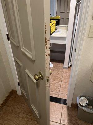 Bathroom door in room