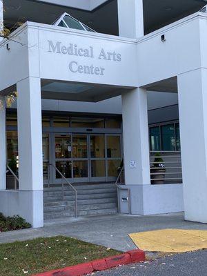 This is the closest door to LabCorps entrance. Park in the "E" Lot (West facing side of building).