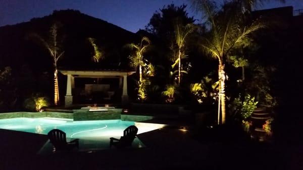 Poolside LED Landscape Lighting