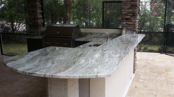 #fantasybrown #granite #allgraniteandmarble #sarasotafabricator #outdoorkitchen