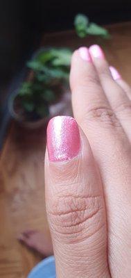 clunky and uneven nail paint