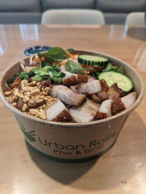 Crispy pork vermicelli bowl