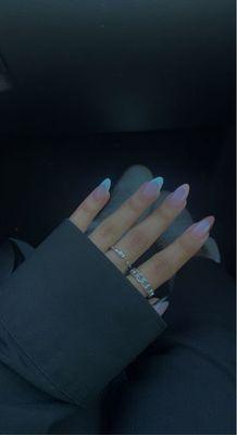 colored french tip nails