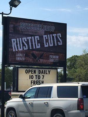 Main sign from the highway