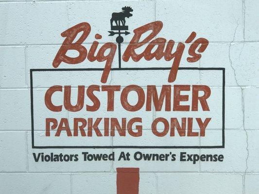 Fairbanks, Alaska - Big Ray's has free designated customer parking spots at its downtown location.