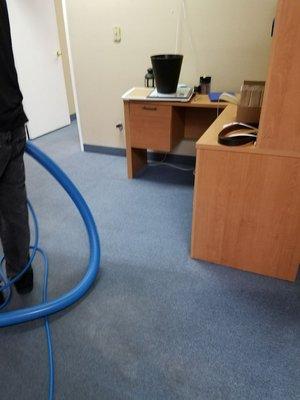 Small commercial office carpet cleaning.