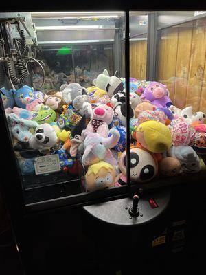 Had fun game room with a crane game!