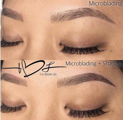 Microblading vs. Microblading and Shading Combo