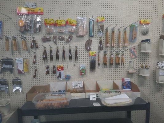 We carry a lot of clay tools.