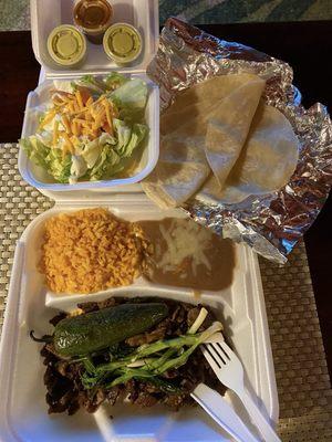 YUUUMMM!!! BEEF ASADA PLATE!