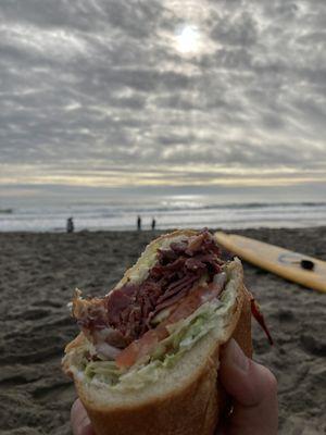 Hot pastrami on the beach