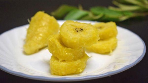 Steamed plantains or fufu also made from Steam plantains.